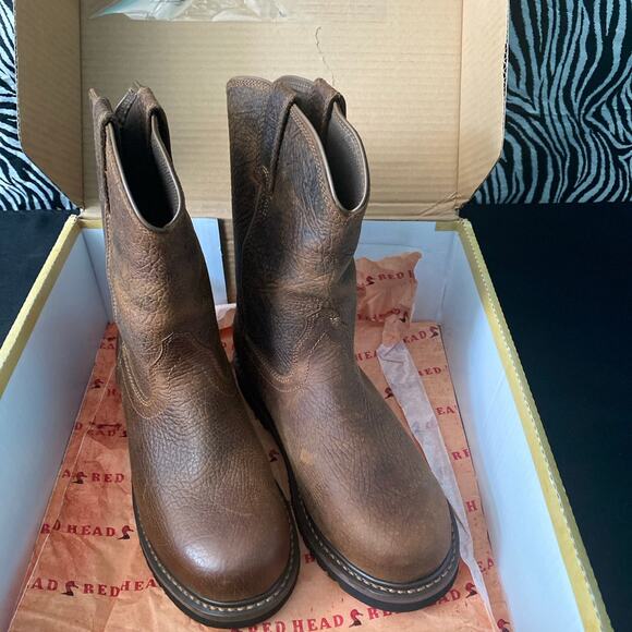 Men’s Sz 9m Red Head Boots - Picture 1 of 11